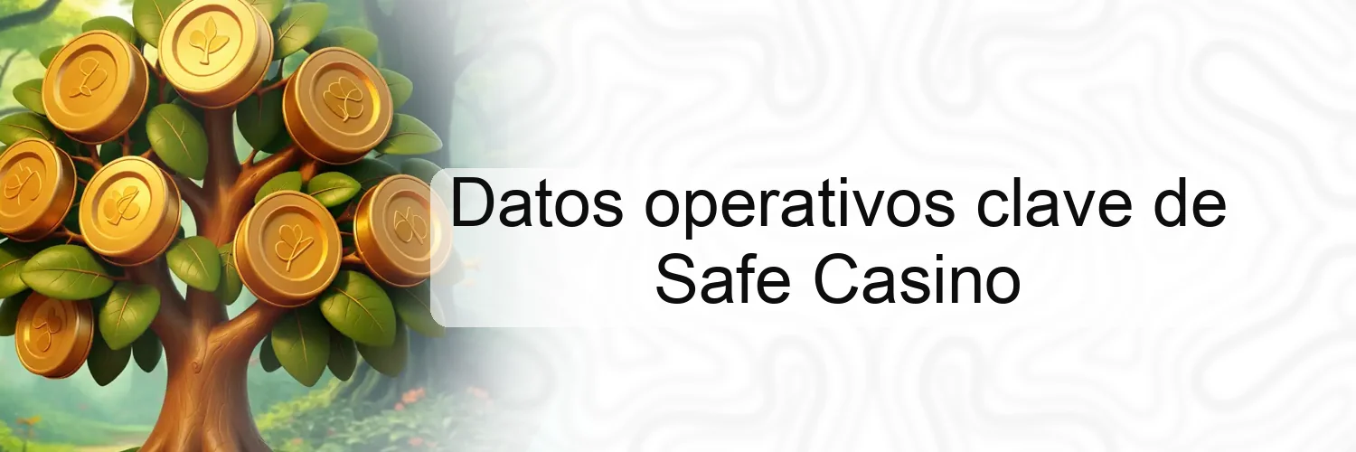 Datos operativos clave de Safe Casino Datos operativos clave de Safe Casino